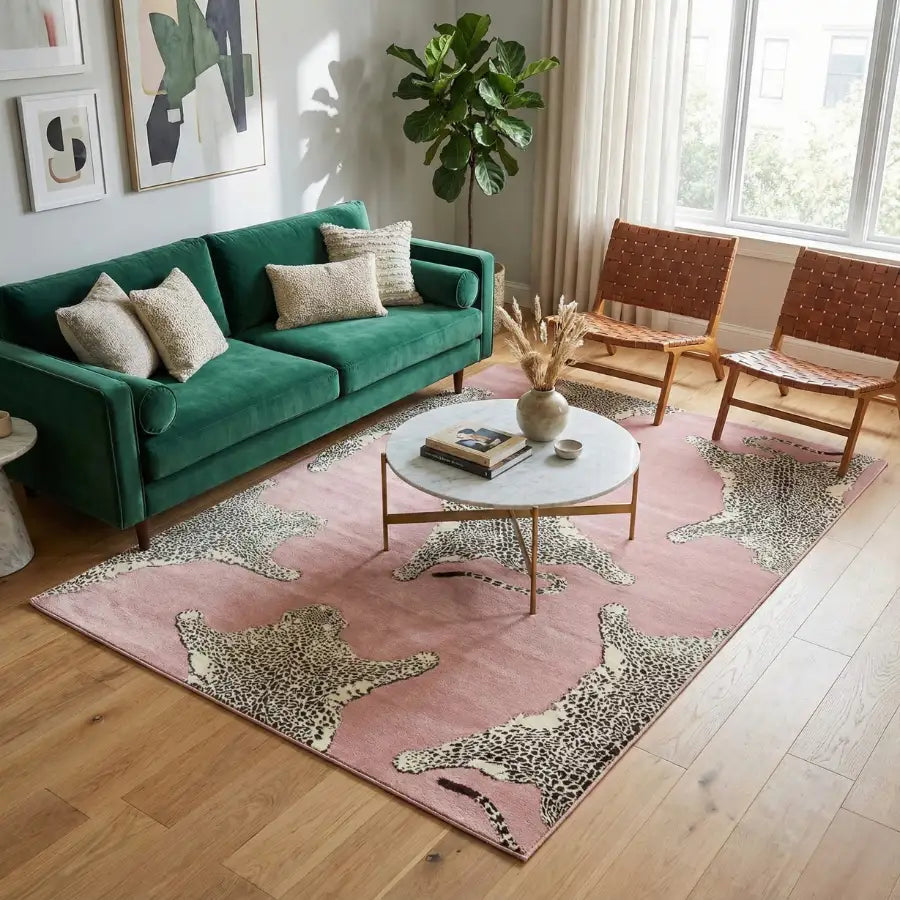Tapis Léopard Rose Style Barbiecore et Coquette – MATTA, image size:900x900