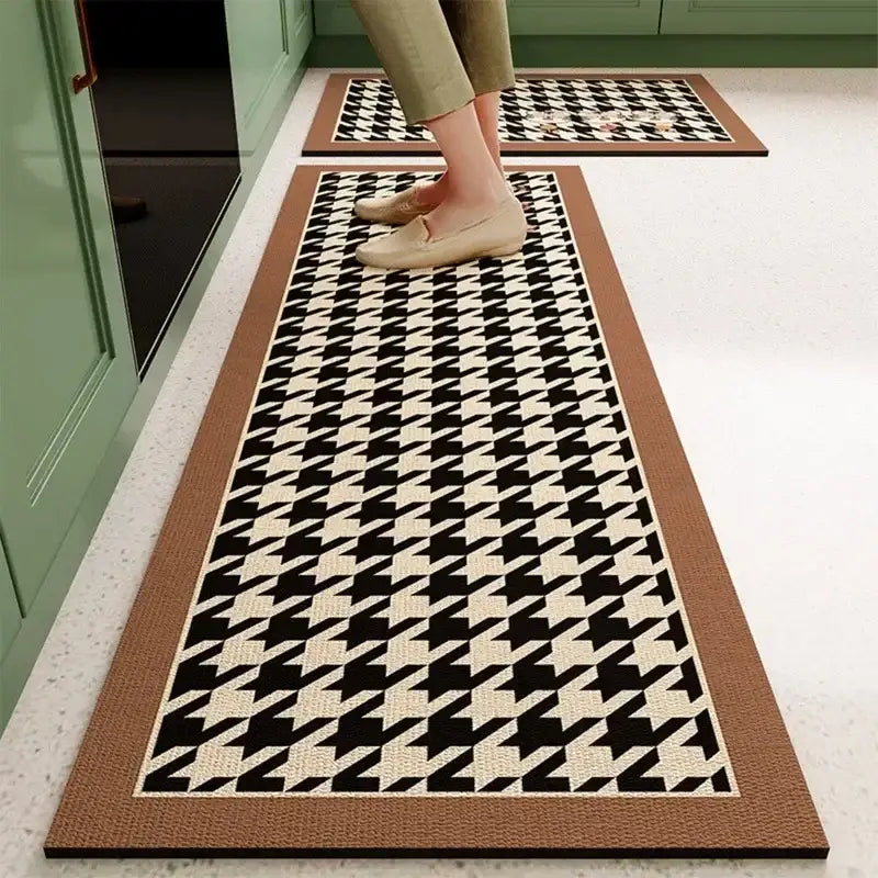 Cuisine Damier - marron / 50x80cm