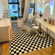 Damier Noir et Blanc - noir / 80x120cm