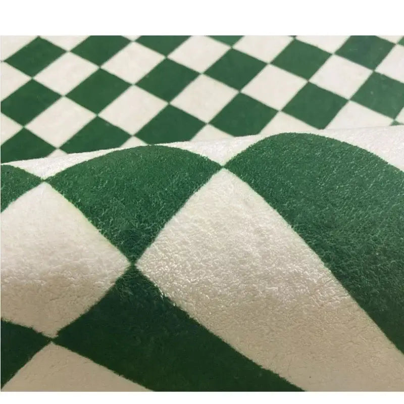 Tapis Damier Vert
