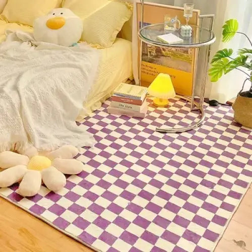 Tapis Damier Violet - violet / 80x120cm