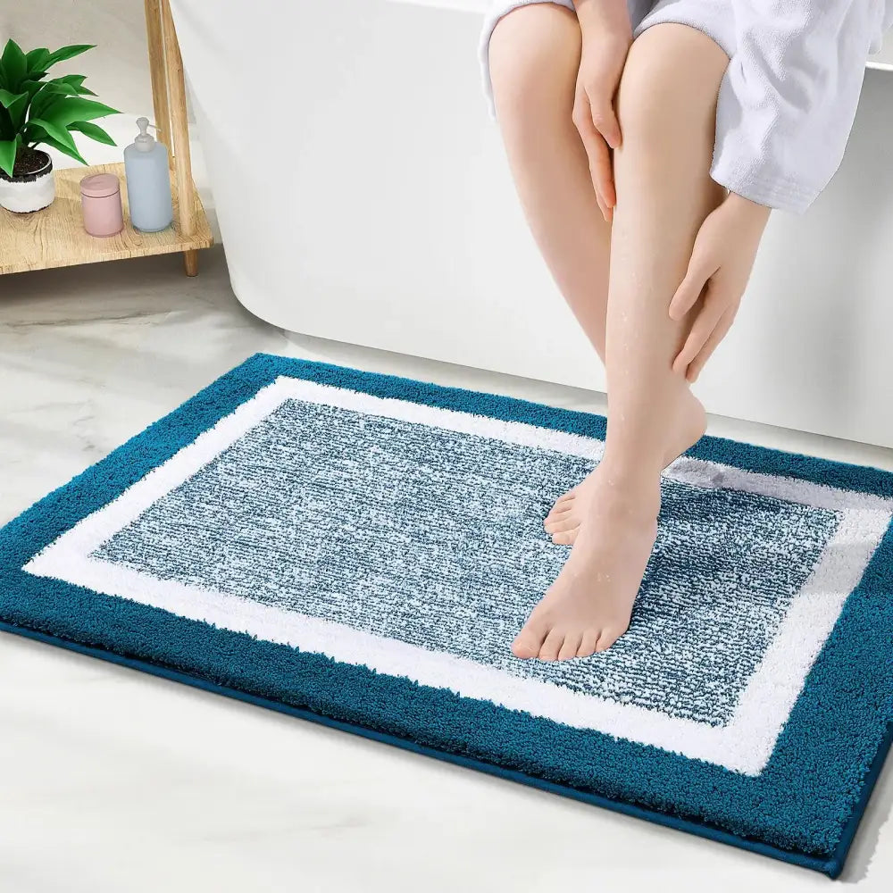 Tapis de Bain Bleu Pétrole - bleu pétrole / 41x61cm