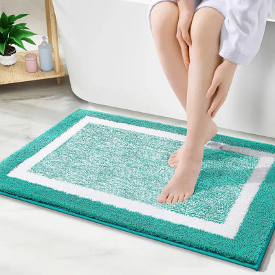 Tapis de Bain Bleu Turquoise