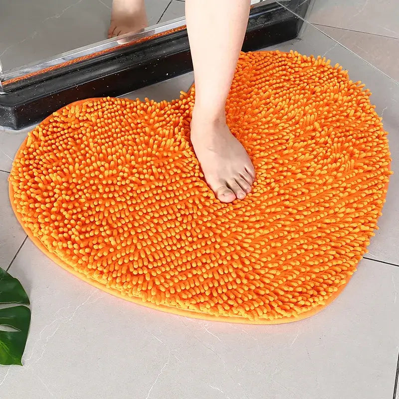 Tapis de Bain Coeur - orange / 50x60cm