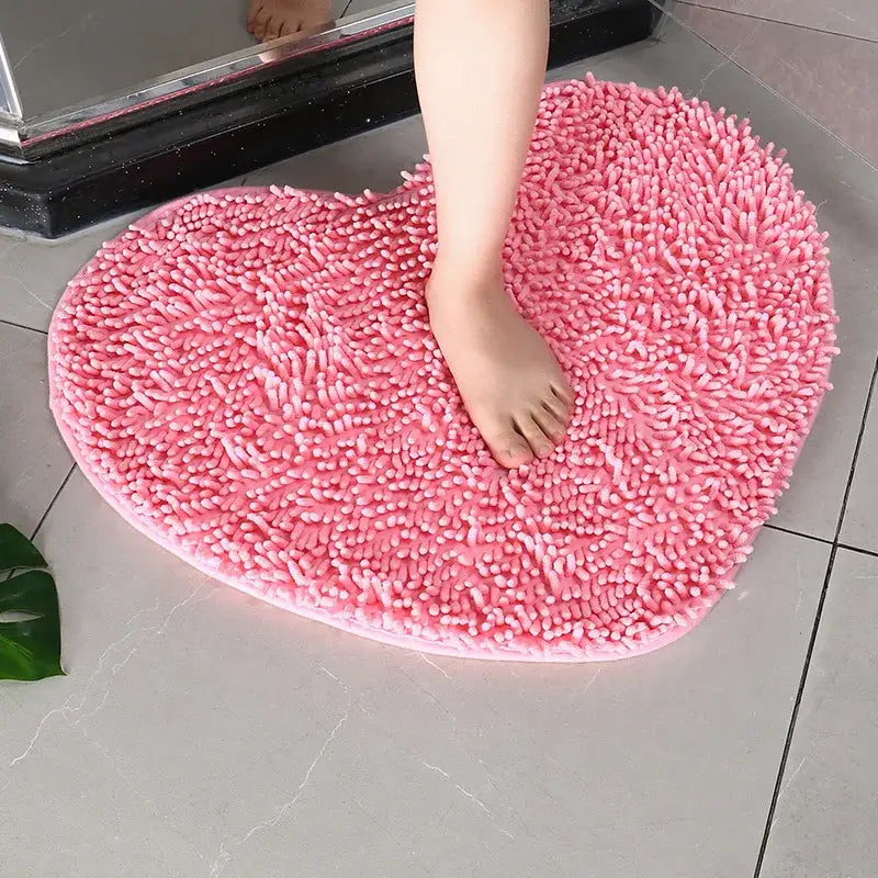 Tapis de Bain Coeur - rose / 50x60cm
