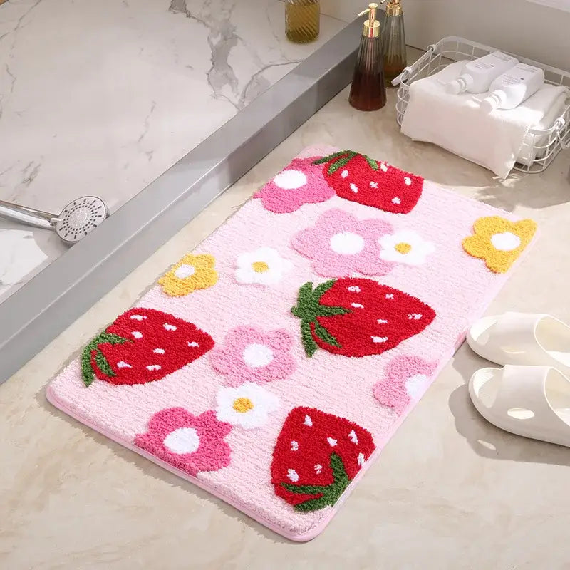 Tapis de Bain Fraise - rose clair / 45x65CM