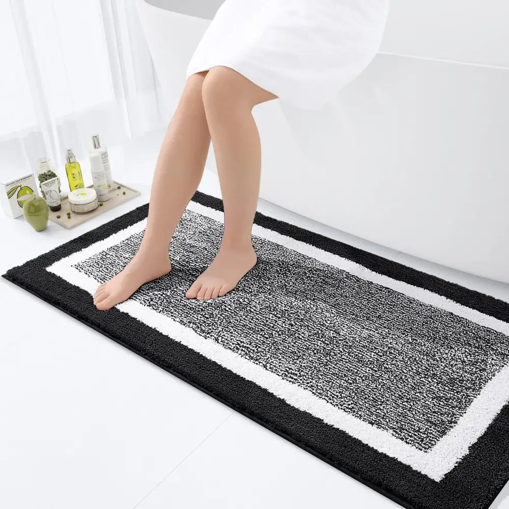 Tapis de Bain Gris Anthracite