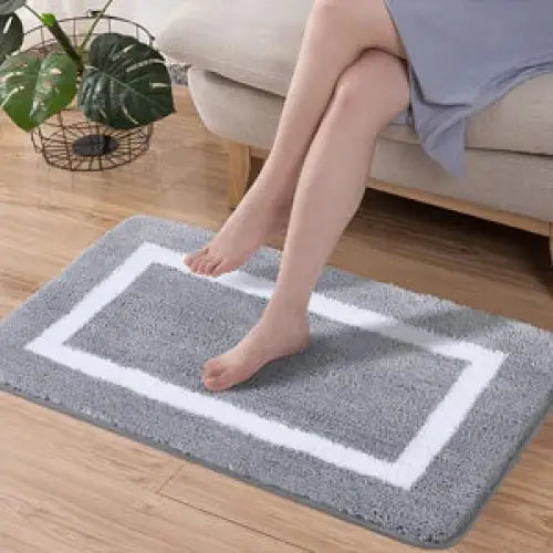 Tapis de Bain Gris Clair