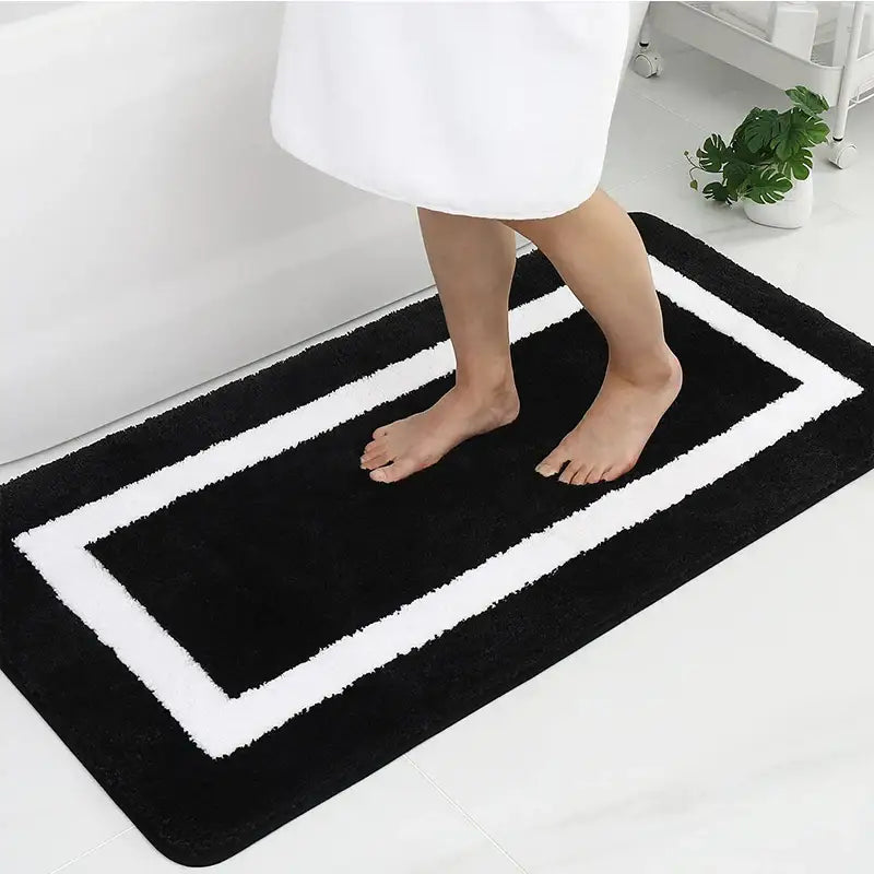 Tapis de Bain Noir et Blanc