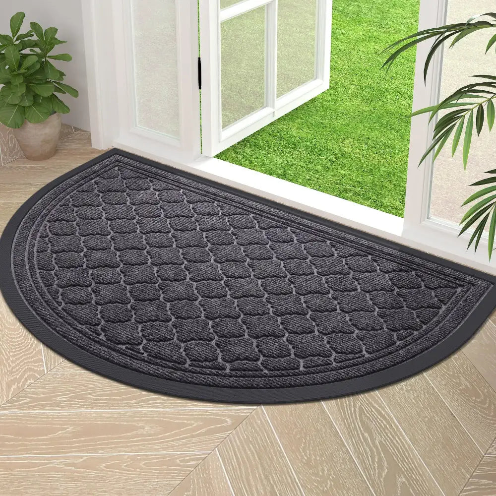 Tapis d’Entrée Demi Lune - gris foncé / 43x75cm