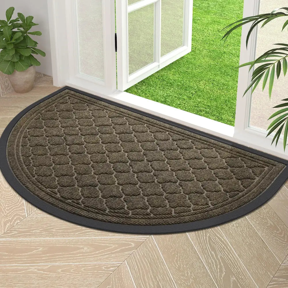 Tapis d’Entrée Demi Lune - kaki / 43x75cm