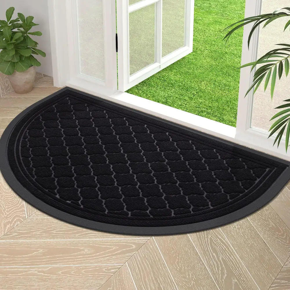 Tapis d’Entrée Demi Lune - noir / 43x75cm