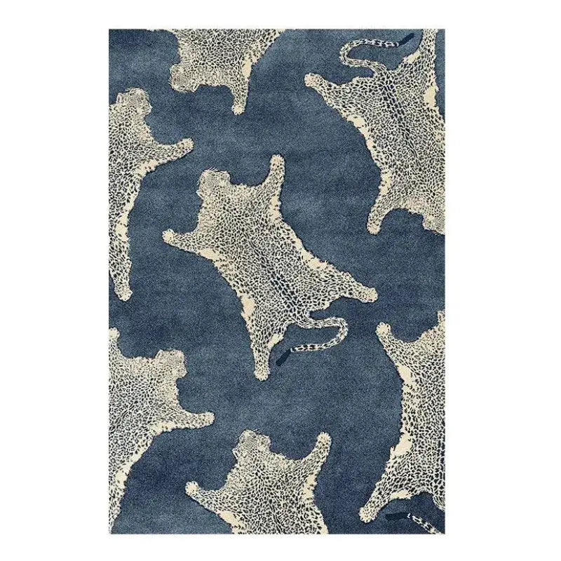 Tapis Leopard Bleu - 80x120cm