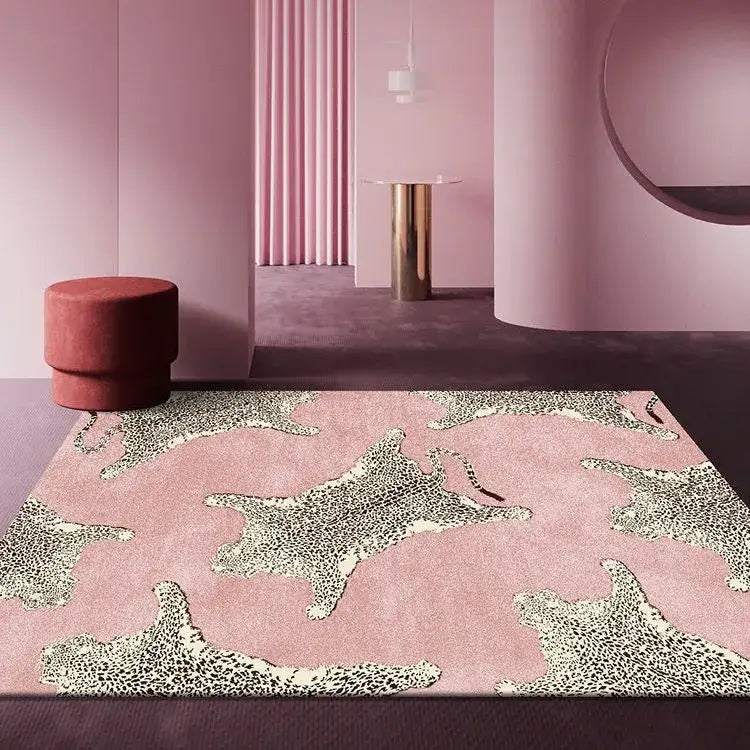 Tapis Leopard Rose