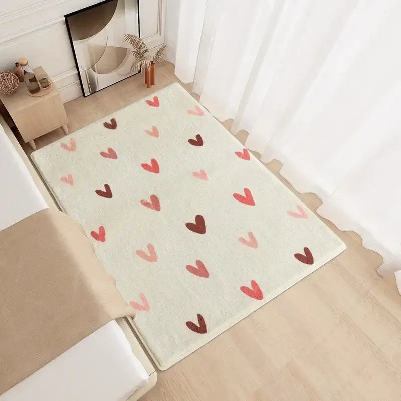 Tapis Motif Coeur - 60x90cm
