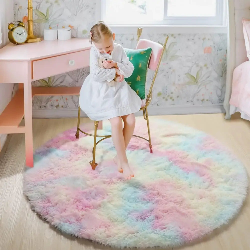 Tapis Multicolore Rond - 100cm