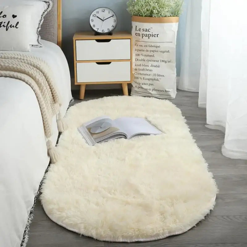 Tapis Ovale Beige - beige / 40X60cm
