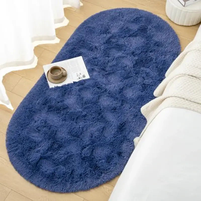 Tapis Ovale Bleu