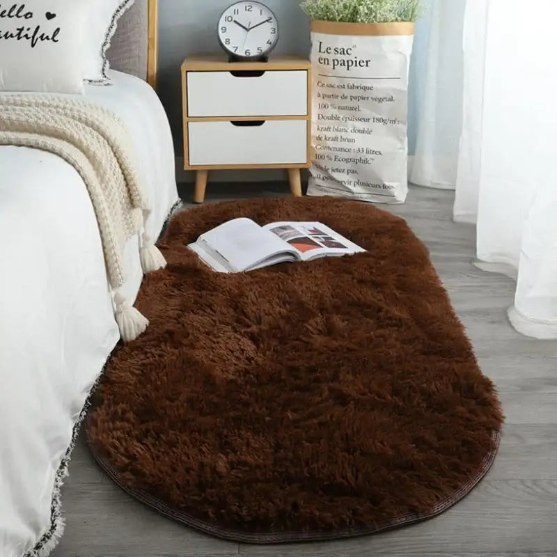 Tapis Ovale Marron - marron / 40X60cm