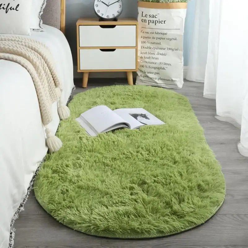 Tapis Ovale Vert - vert / 40X60cm