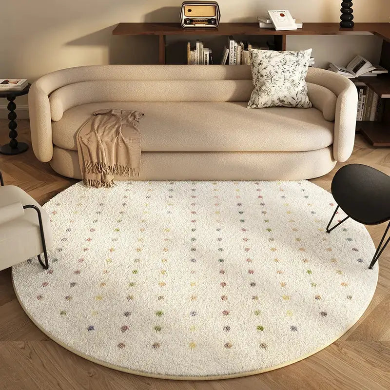 Tapis Rond a Pois - 2 / 80x80cm