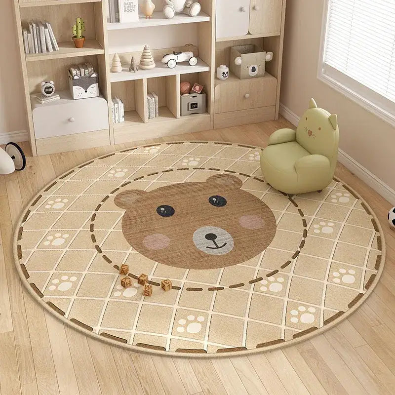 Tapis Rond Ours - 80x80cm