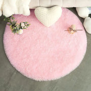 Tapis Rond Rose Poudré